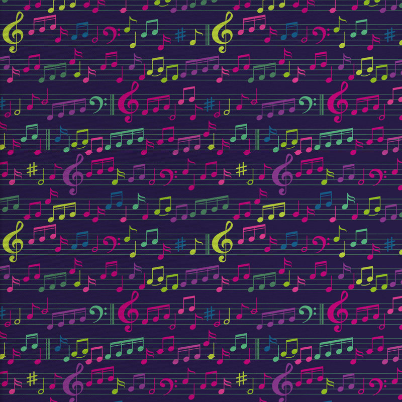 Tissu musical, l 58 po x L 108 po