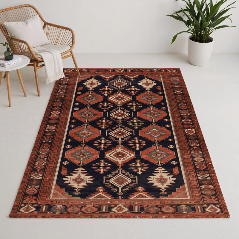 Tapis d'intérieur et d'extérieur brun Persian, Rectangulaire 3 pi x 5 pi