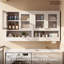 Armoire de rangement murale pour salle de bain avec porte en acrylique Reeded, tablette réglable et porte-serviette, armoire flottante peu encombrante-130447147