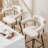 Kiylan Swivel Upholstered 26.7" Linen Counter Stool with Curved Wing Back and Metal Frame-983346175