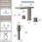 3-Hole Widespread Bathroom Faucet, 2-Handle Sink Faucet with Drain Assembly-127359491
