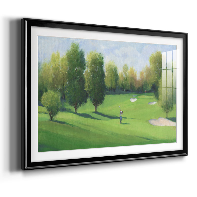 " Fairway Shot I ", 19" H x 27" W x 1.5" D, Black