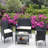 4 Pc Rattan Patio Furniture Set Outdoor Patio Cushioned Seat Wicker Sofa-898664797