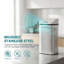 HOMCOM 48L Sensor Bin, Stainless Steel Automatic Kitchen Bin, White