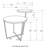 Yael Round Mango Wood Accent Side Table Natural and Gunmetal