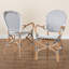 Fauteuil en rotin noir / blanc / naturel Cada