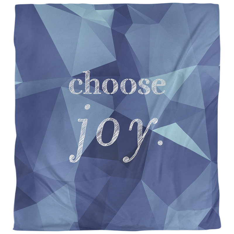 Housse de couette simple choose joy quot, Housse de couette pour très grand lit, Saphir