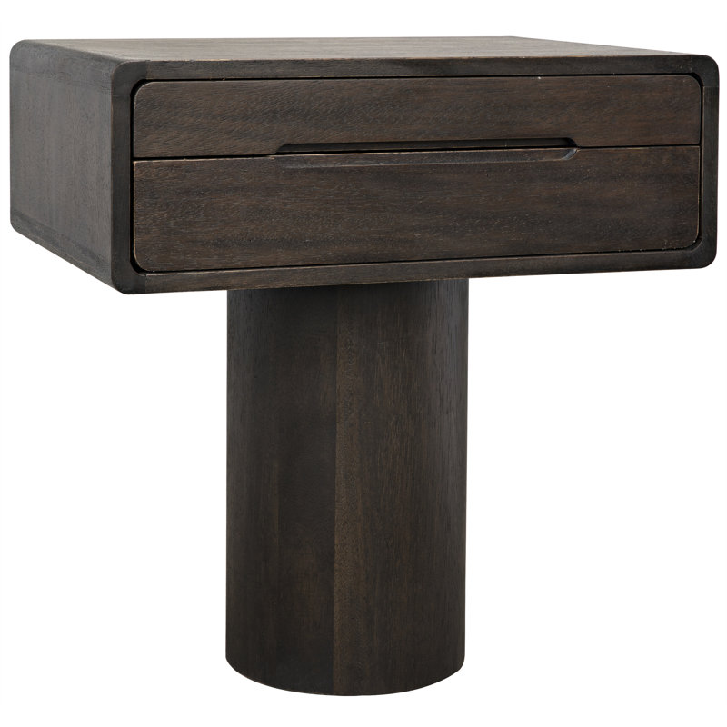 Langford Solid Wood End Table with Storage