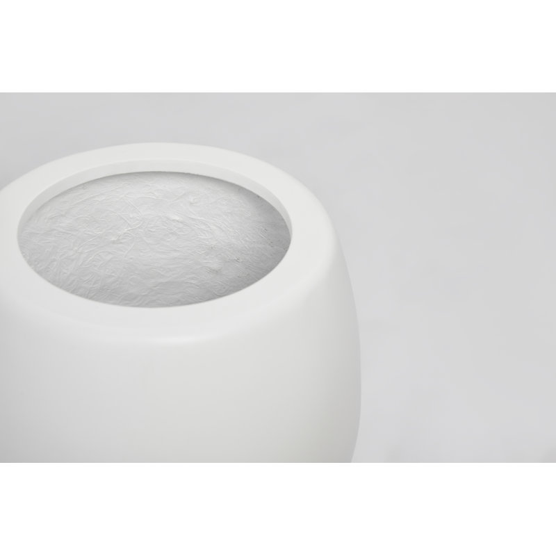 Finstad Handmade Pot Planter, White, 15" H x 14" W x 14" D