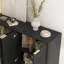 Buffet d'appoint, armoire moderne avec rangement, grand buffet cannelé avec tablettes réglables-138513623