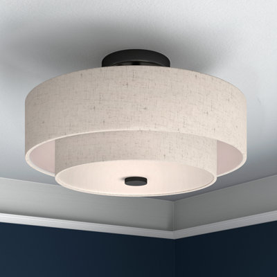Ashaud Fabric Semi Flush Mount