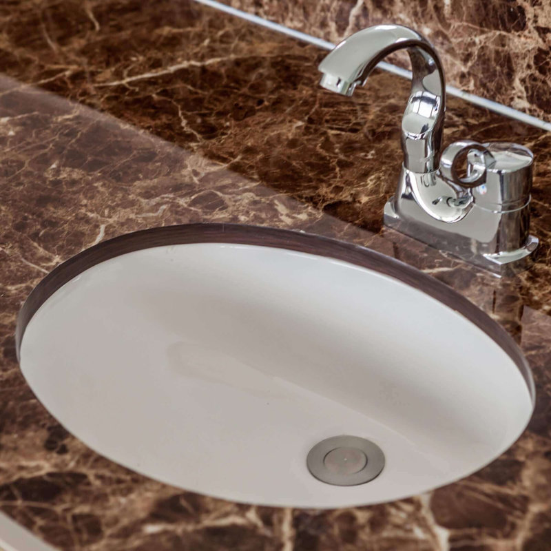 Lavabo de salle de bain vasque ronde encastré Fine Fixtures - blanc
