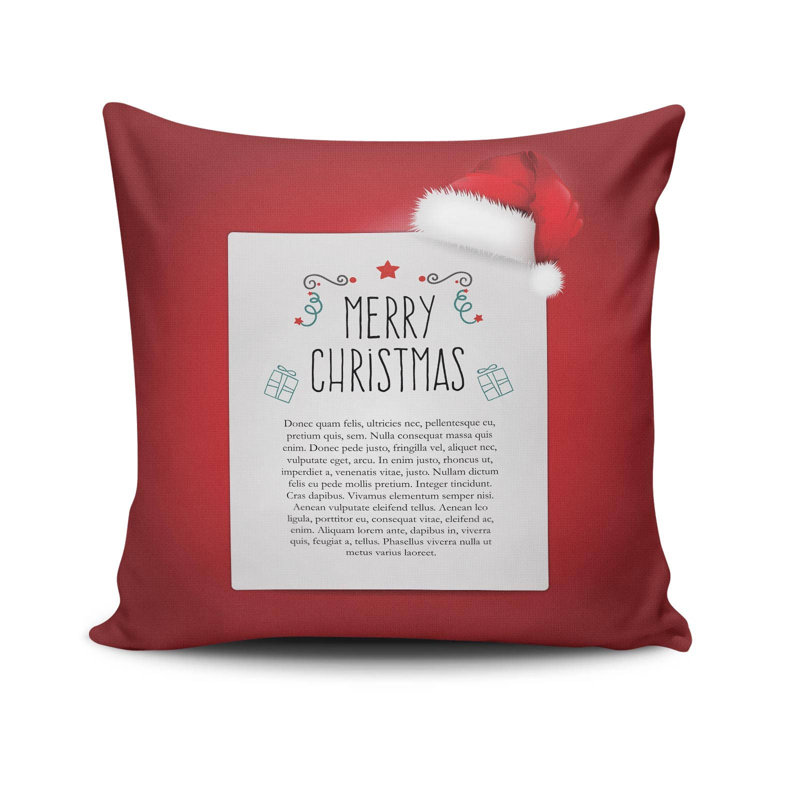 Ronna Decorative Cushion, 17.0 x 17.0 Inches, 50% Cotton / 50% Polyester, Machine Washable, Ironable, Silicone Filling, Concealed Zip Closure | Soft & Stylish Throw Pillow for Living Room, Bedroom, & Office Décor