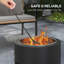 Round Metal Wood Burning Smokeless Fire Pit