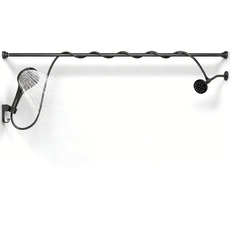 High Pressure Double Shower Heads For Two People - Adjustable Two Showerhead System With 3 Flow Settings Fits 2 Person Bathroom