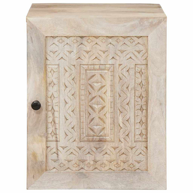 Solid Wood Bathroom Cabinet, White