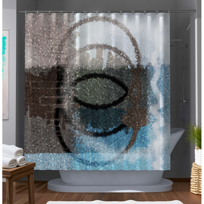 Rideau de douche à motif abstrait Lalise