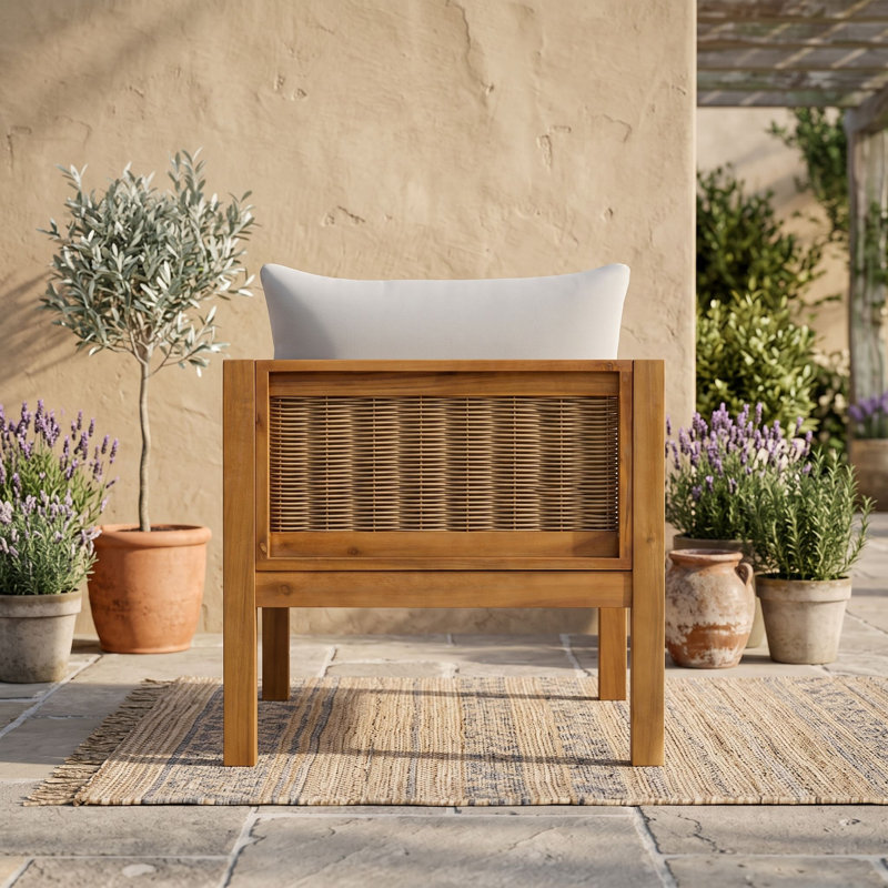 Ensemble de deux fauteuils d'extérieur avec coussins, Gray Natural
