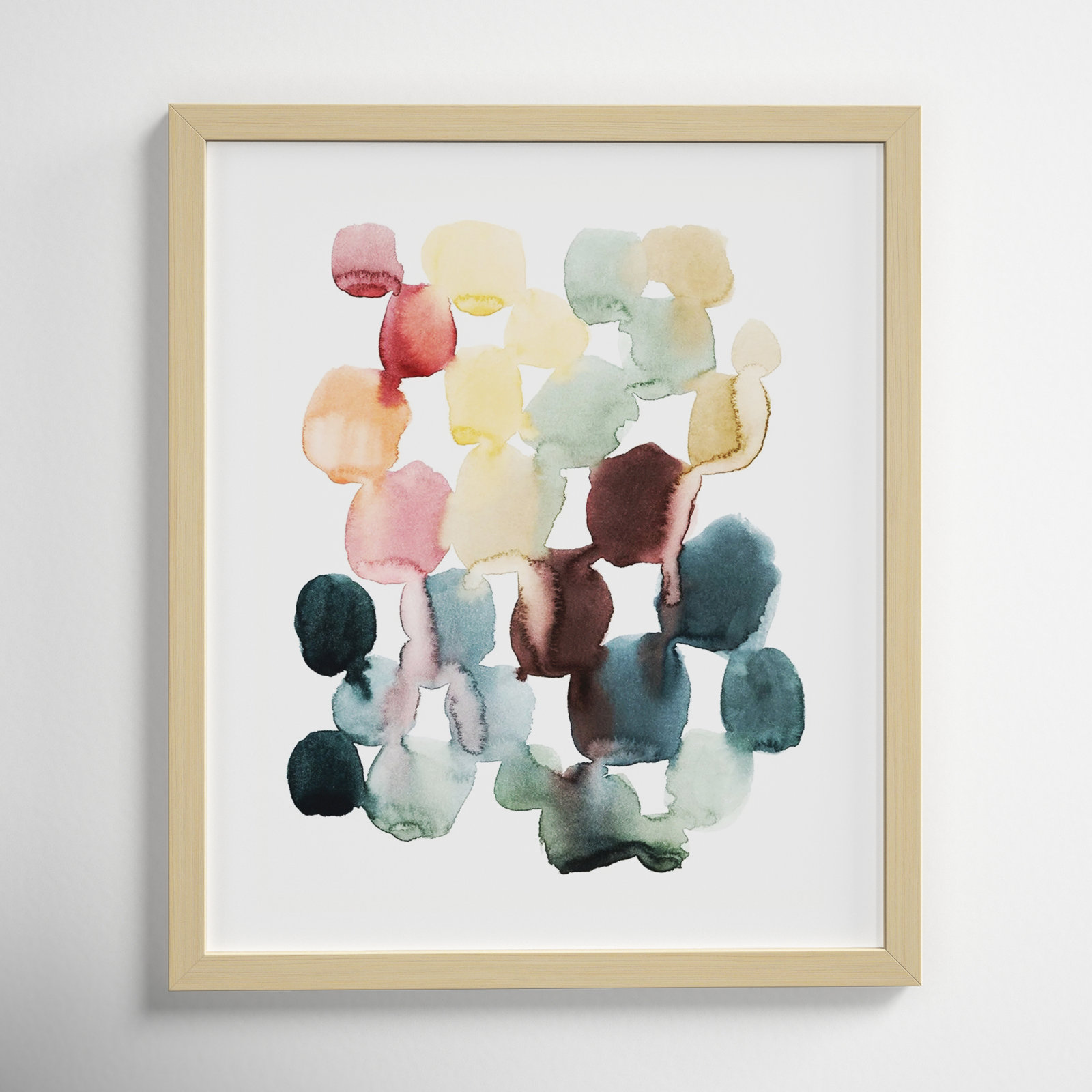 Desert Stones II by Grace Popp, Natural Framed Paper, 20" H x 17" W