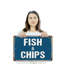 Enseigne en plastique 13 po x 20 po Fish and Chips Street-119529938