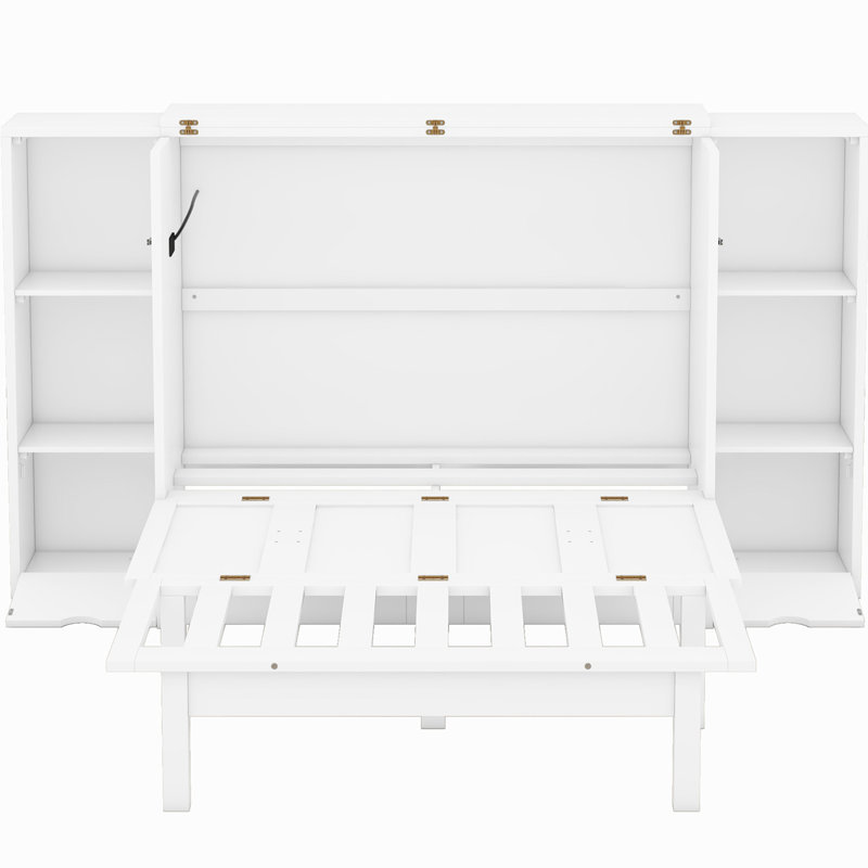 Murphy Storage Bed, White, Queen