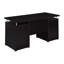 Mobilier de bureau: Bureau d'ordinateur avec 2 tiroirs et classeur Cappuccino Cappuccino