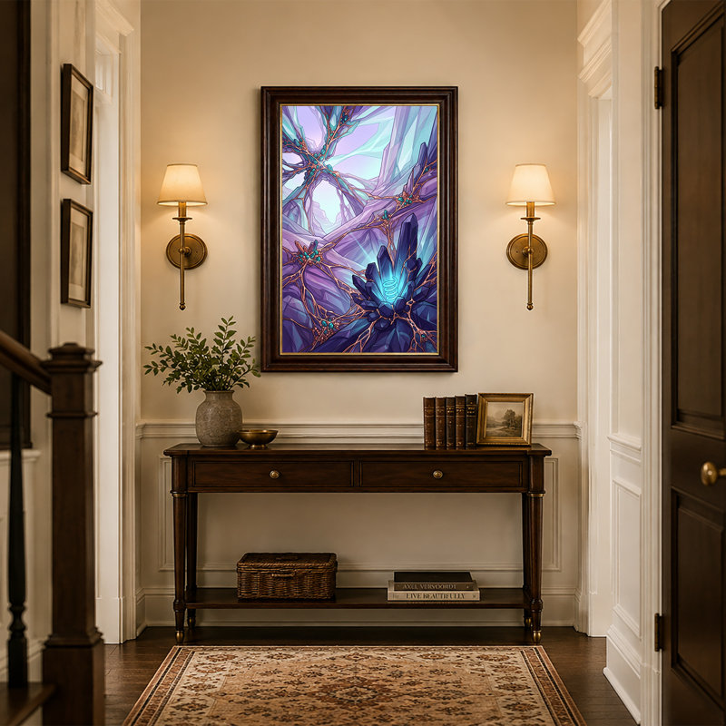 Art mural sur toile violet, 24"H x 16"W