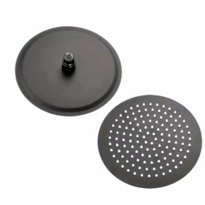 1-Spray Patterns With 2.5 GPM 10 In. Round Wall Mount Ceiling Mount Metal Ultra-Thin Fixed Shower Head