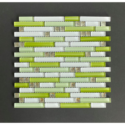 Random Sized Glass Linear Mosaic Wall Tile