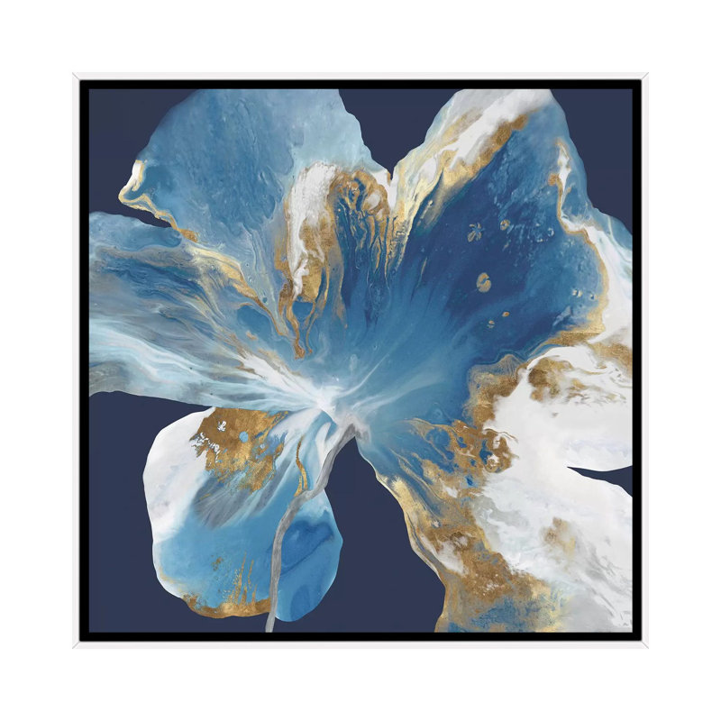 «Liquide Enigma I» par Eva Watts - impression d'art graphique, H 26 po x l 26 po x P 1,5 po, Toile blanche encadrée