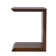 Fabricio Modern Beveled Angle Wood Accent End C-Table - Walnut