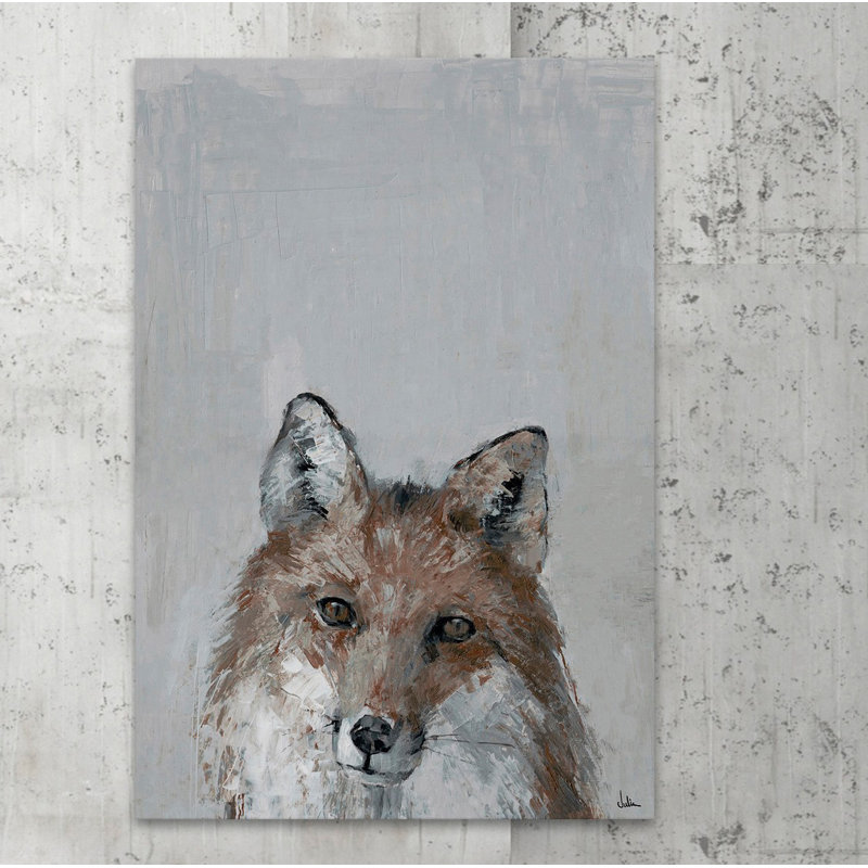 «Bonjour Fox», reproduction sur toile tendue, H 12 po x l 8 po x P 1,5 po