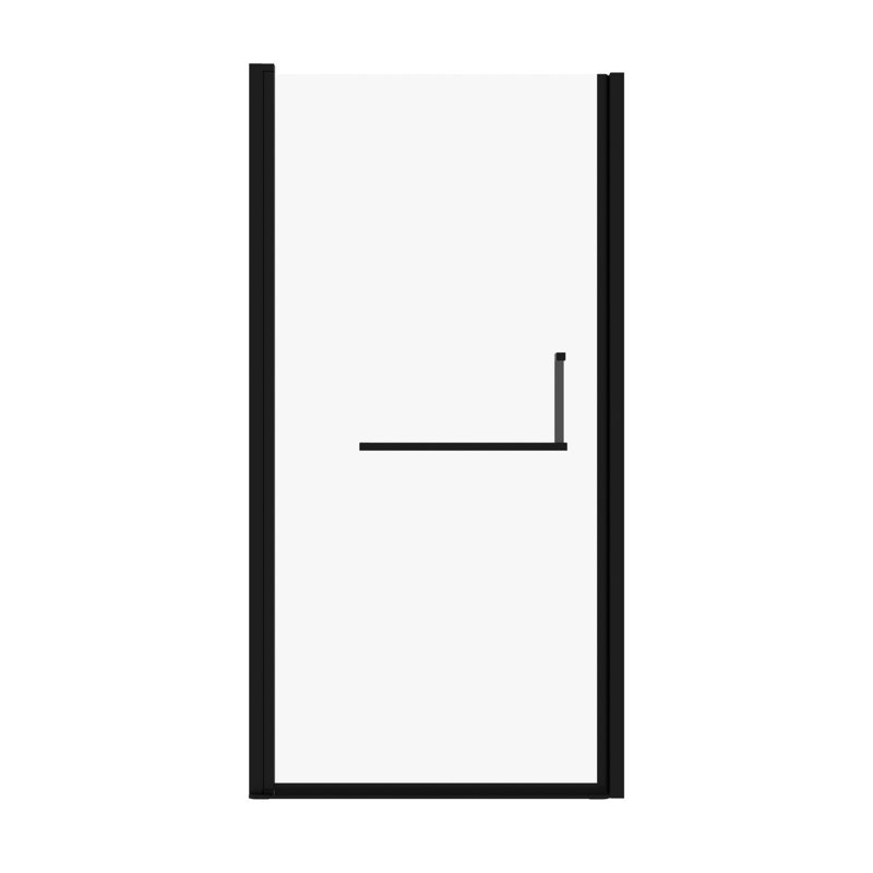 Semi-Frameless Pivot Shower Door Matte Black