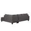 Canapé modulaire inclinable moderne en bois gris-539722847