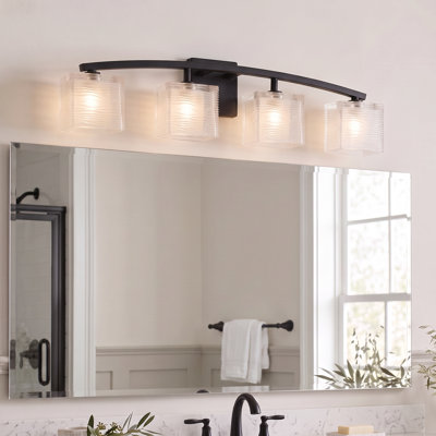 Edisto 31" 4-Light Matte Black Vanity Light
