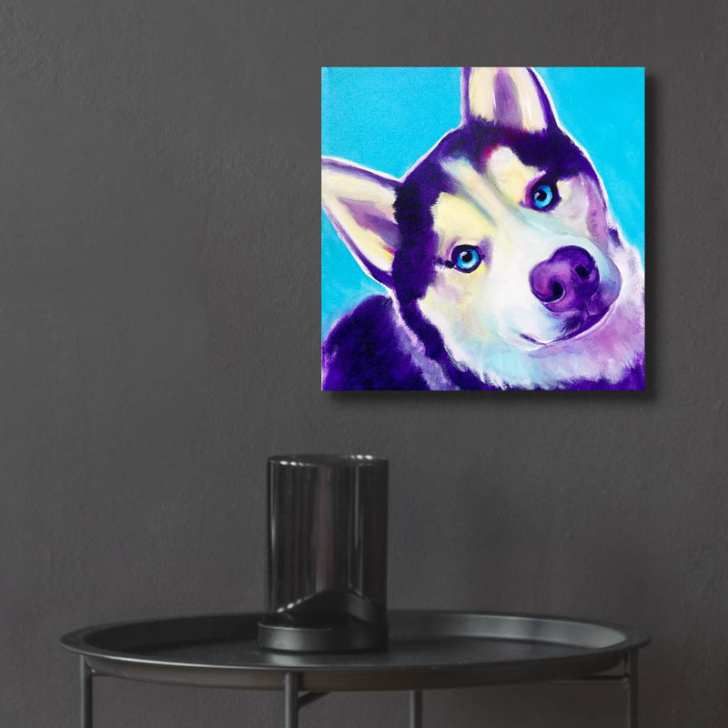 «Husky - Dico» par Dawg Painter, H 12 po x l 12 po