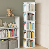 Rotating Bookshelf Tower, 360° Spinning Bookcase Lazy Susan, Revolving Round Carousel For Book Storage, Vertical Turning Spiral Corner Organizer
