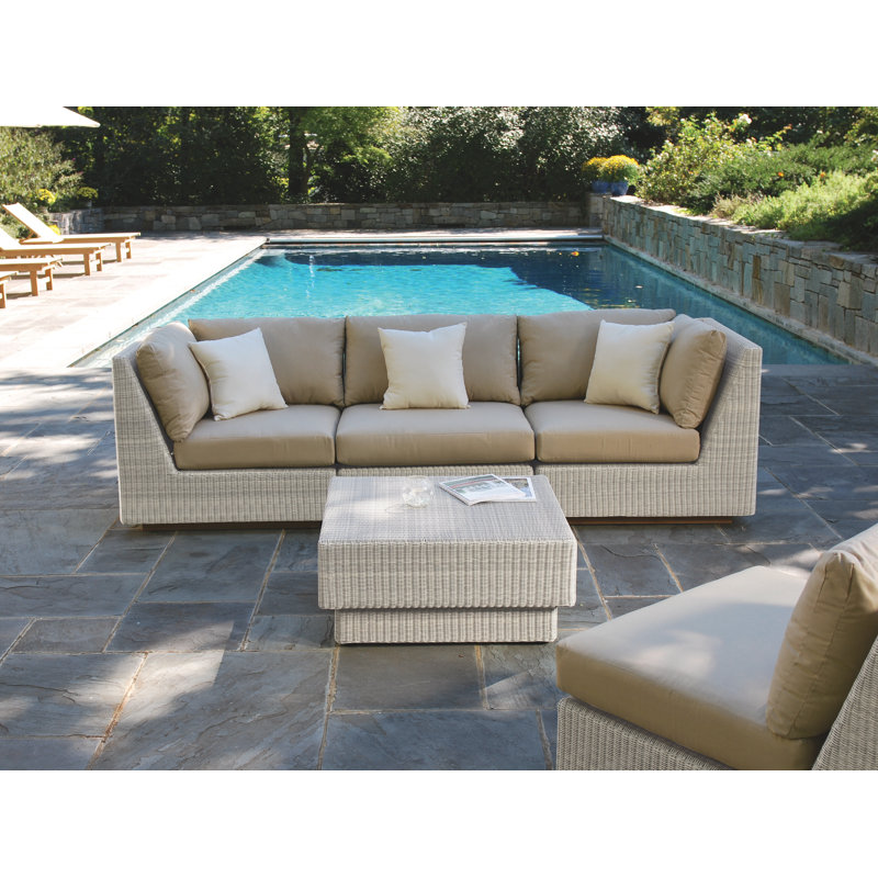 Westport Outdoor Square Coffee Table, Cobblestone