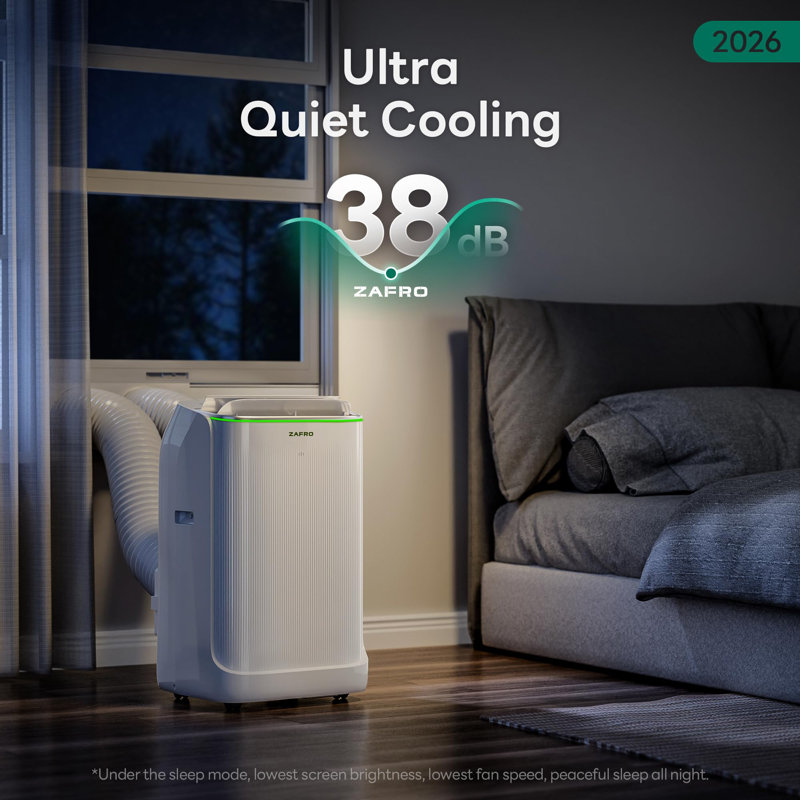 16000 Btu (12000 Btu Sacc) Smart Inverter Portable Ac, Dual Hose, 38Db Quiet, App Control