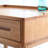 Compact Dresser With Storage, 29.99In Height, 13.78In Package Height Natural Wood Top, 23.59In Depth, Oak Color