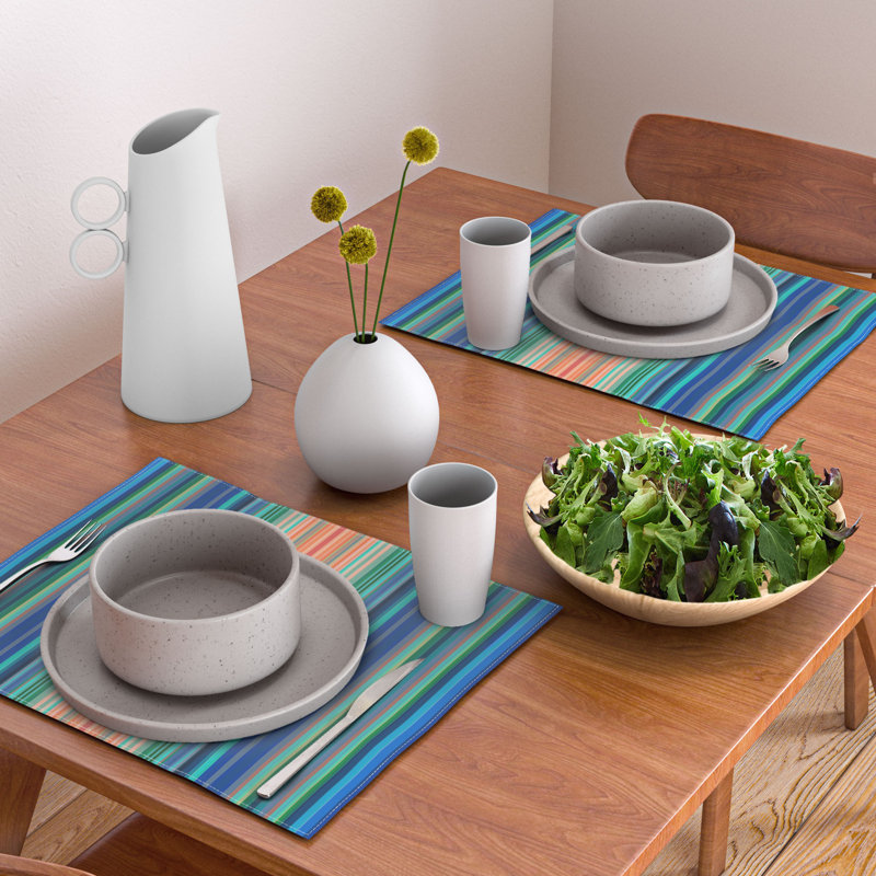 Cotton Striped Rectangle Placemat