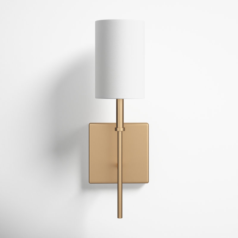 Rowley 1-Light Dimmable Bath Sconce, Satin Brass