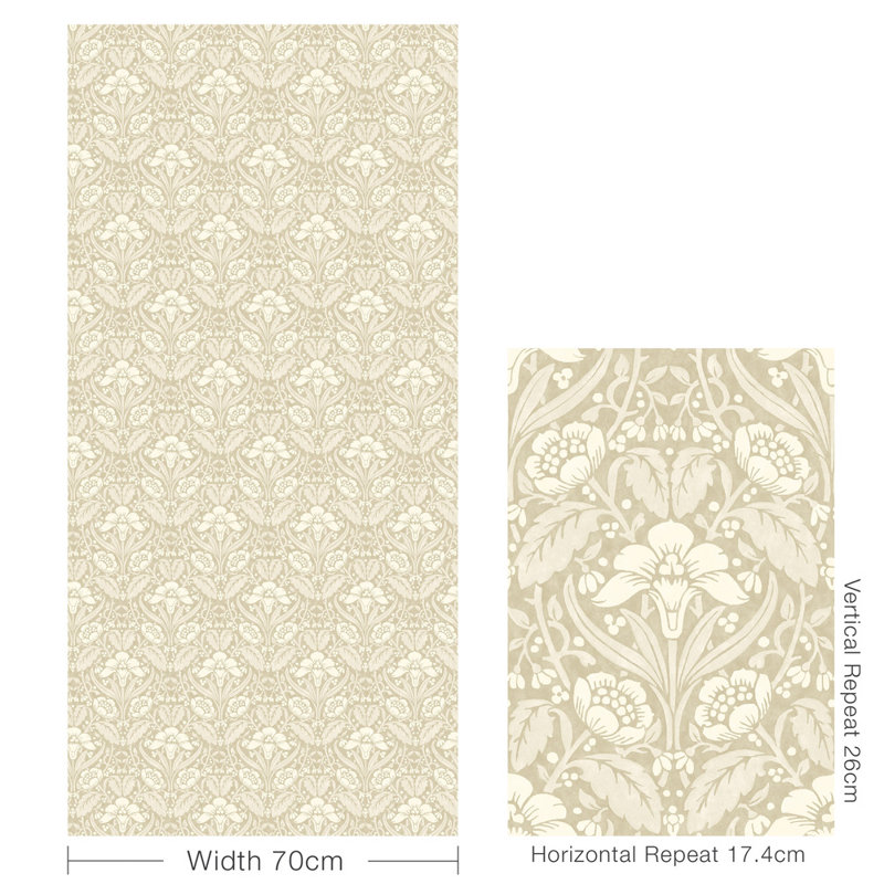 2'9" L x 27.58" W Wallpaper Roll, Linen