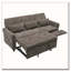 Canapé-lit escamotable en tissu 82 po Chenille-1069228954