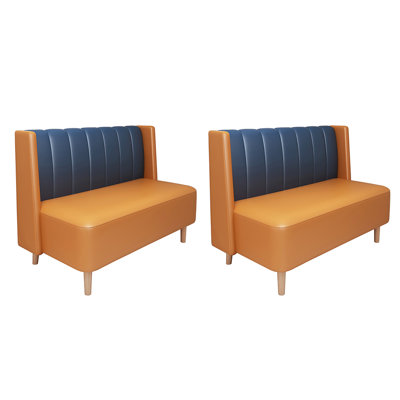 Banc rembourré en cuir véritable