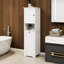 Armoire de trieur de linge inclinable à un compartiment et une porte - Blanc