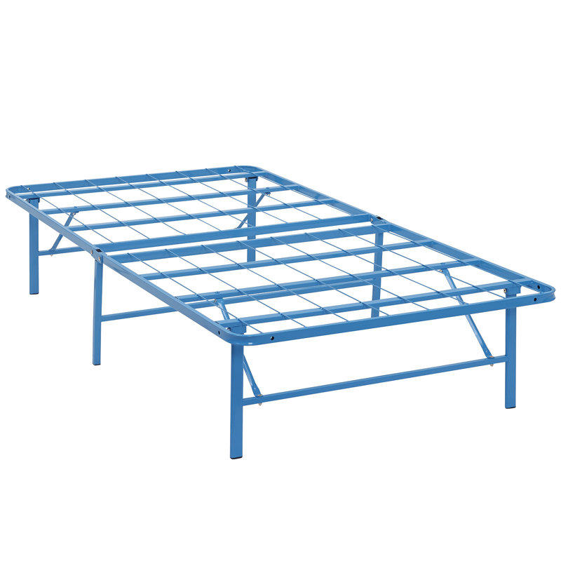 Modway Horizon Stainless Steel Bed Frame, Twin, Light Blue