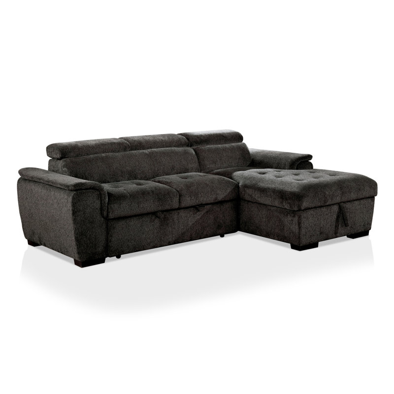Canapé-lit et chaise longue en chenille de 96 po de large Rossetti