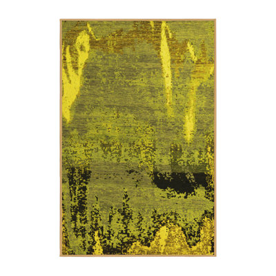 Tapis lavables à la machine Abstract 5380 - jaune