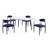 5Pc Dining Set Sintered Stone Table-115299805-115299808